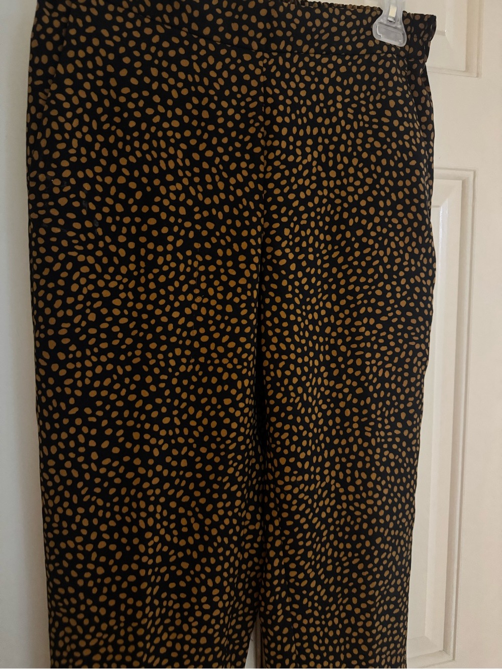 Navy and Polka Dot Midi dress pants